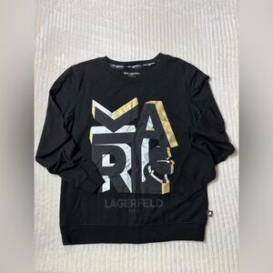 Karl Lagerfeld Paris Black Marais Logo Crewneck Sweatshirt | XS Never Worn